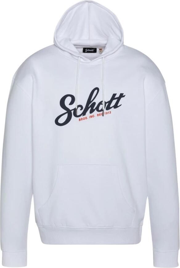 Schott NYC Hoodie Spencer White Heren - Foto 3
