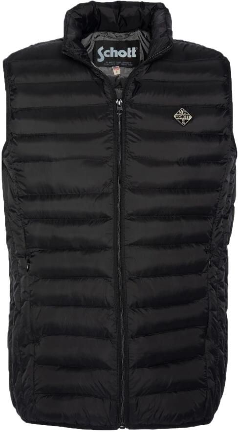 Schott NYC Mouwloze donsjas Zwarte tinten Black Heren