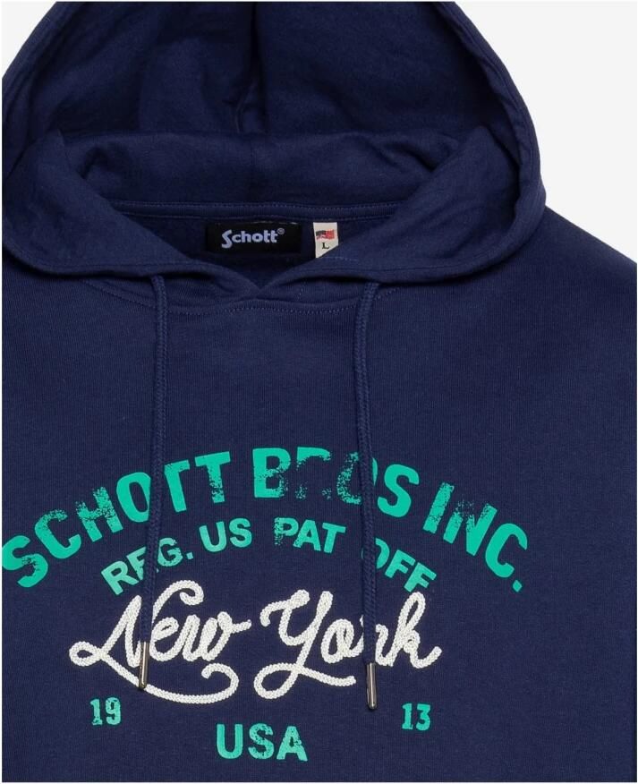 Schott NYC Spencer Hoodie Blue Heren - Foto 2