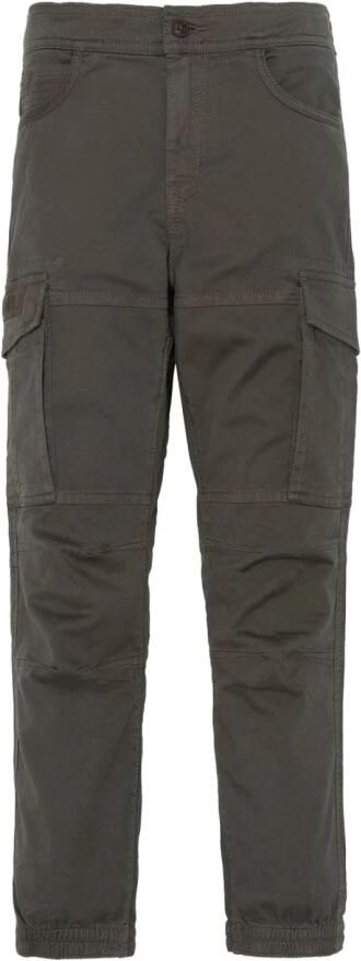 Schott NYC Stretch katoenen stadbroek Taps toelopend Gray Heren