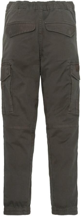 Schott NYC Stretch katoenen stadbroek Taps toelopend Gray Heren