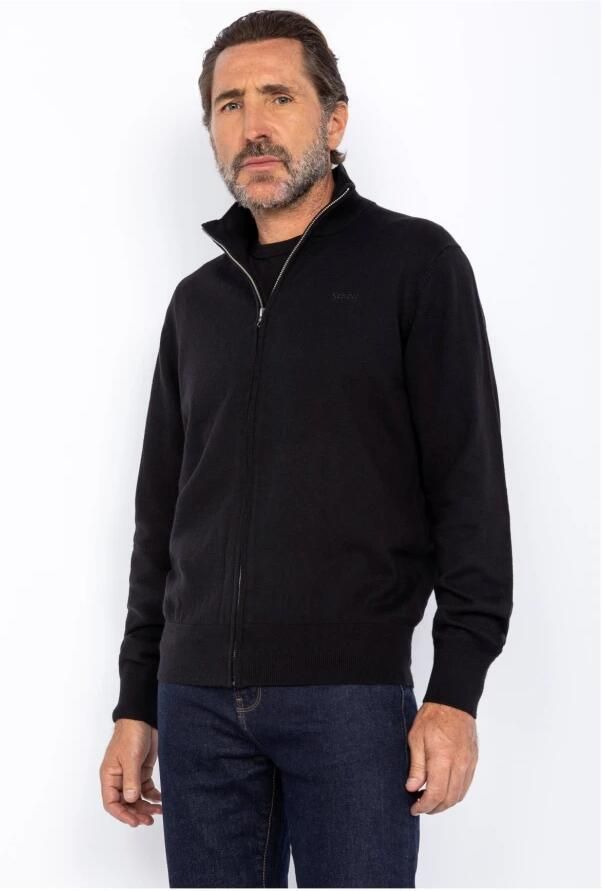Schott NYC Zip-through Sweatshirt voor Mannen Black Heren - Foto 2