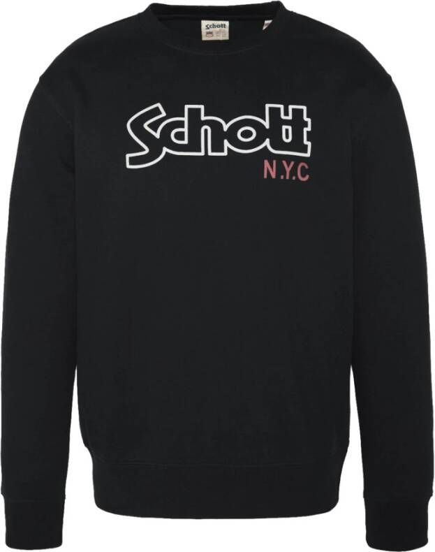 Schott NYC Sweatshirts Zwart Heren