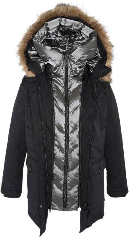 Schott NYC Winter Jackets Zwart Dames