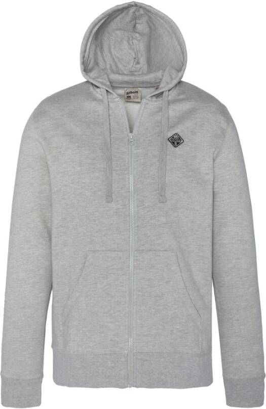 Schott NYC Hoodie met rits Grijs Katoen Polyester Gray Heren