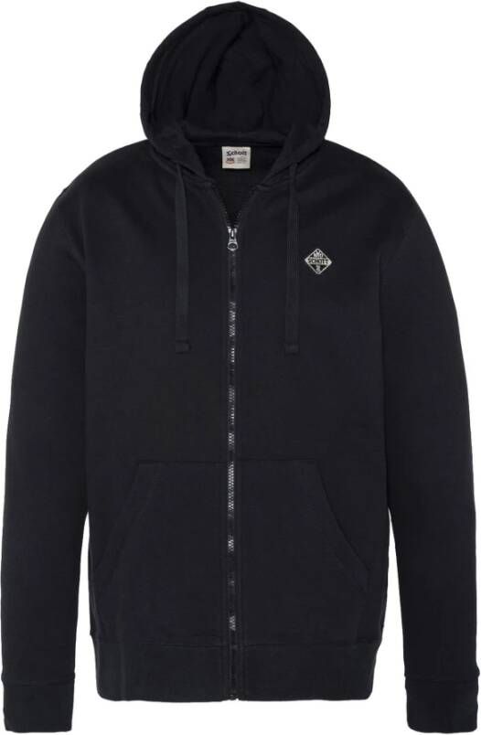 Schott NYC Zwarte Gewatteerde Sweatjas met Capuchon Black Heren