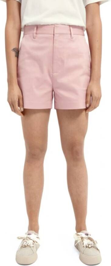 Scotch & Soda Abbott Chino Shorts Roze Pink Dames