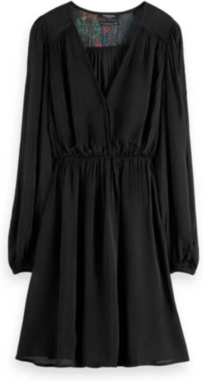 SCOTCH & SODA Dames Jurken Balloon Sleeve Mini Dress Zwart
