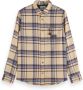Scotch & Soda Beige Casual Overhemd Regular Fit Mid-weight Brused Flannel Check Shirt - Thumbnail 3