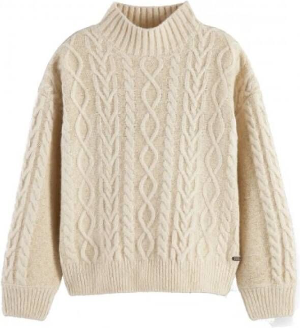 Scotch & Soda Zand Trui Knitted Lurex Wool Blend Pullover