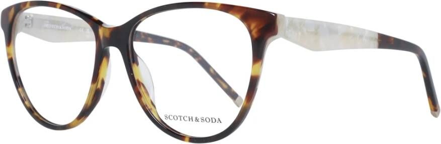 Scotch & Soda Bruine Ovale Acetaat Dames Optische Monturen Brown Dames