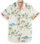 Scotch & Soda Gebroken Wit Casual Overhemd Seasonal Printed Hawaiian Detailed Shirt - Thumbnail 2