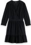 SCOTCH & SODA Dames Jurken Wrap Mini Dress Zwart - Thumbnail 2