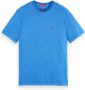 Scotch & Soda Logo T-shirt Korte Mouw Regular Fit Blauw Heren - Thumbnail 1