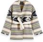 SCOTCH & SODA Dames Truien & Vesten Ikat Jacquard Blanket Wrap Coat Multi - Thumbnail 3