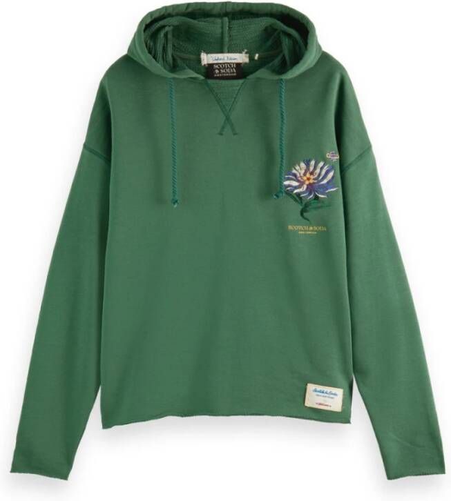 Scotch & Soda Oosterse Geborduurde Hoodie Groen Heren