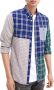 Scotch & Soda Regular Fit Overhemd met Gemengde Patronen Blauw Heren - Thumbnail 1