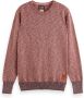 Scotch & Soda Scotch and Soda Pullover Rood Melange Roze Heren - Thumbnail 4
