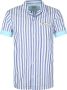 SCOTCH & SODA Heren Overhemden Lightweight Structured Shortsleeve Shirt In Organic Cotton Blauw wit Gestreept - Thumbnail 3