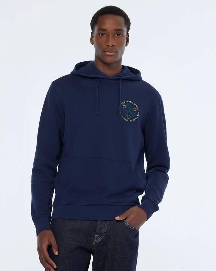 Scotch & Soda Artwork Hoodie Sweatshirt Blue Heren - Foto 4