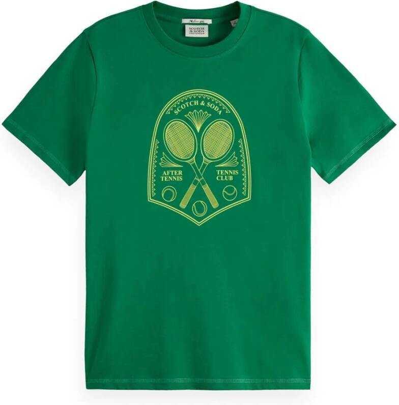 Scotch & Soda Artwork Regular T-shirt Green Dames