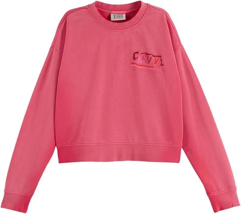 Scotch & Soda Artwork Sprayed Sweatshirt Red Dames - Foto 2