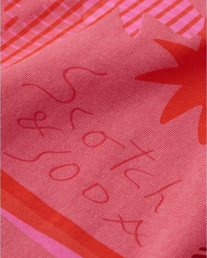 Scotch & Soda Artwork Sprayed T-shirt Red Dames