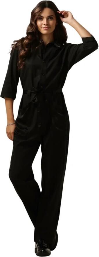 Scotch & Soda Beaded Collar Jumpsuit Elegante Stijl Black Dames - Foto 5