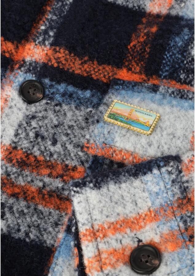 SCOTCH & SODA Heren Overhemden Relaxed Fit Yarn-dyed Fleece Overshirt Multi - Foto 5