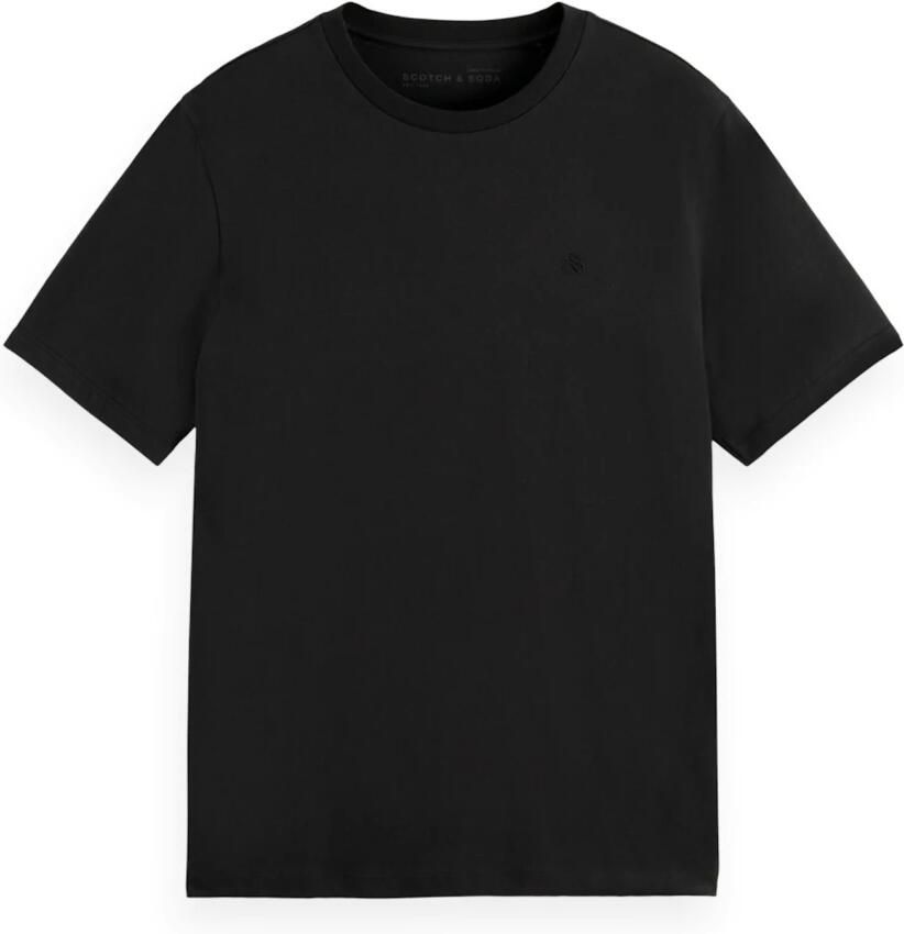 Scotch & Soda Core Logo T-shirt met korte mouwen Black Heren