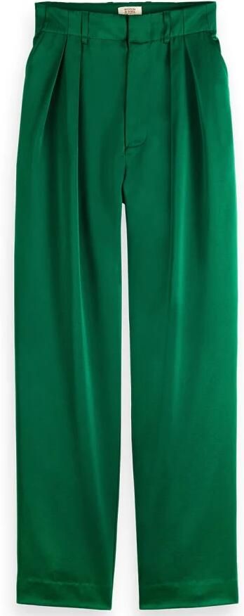SCOTCH & SODA Dames Broeken Faye High Rise Relaxed Tapered Leg Groen - Foto 3