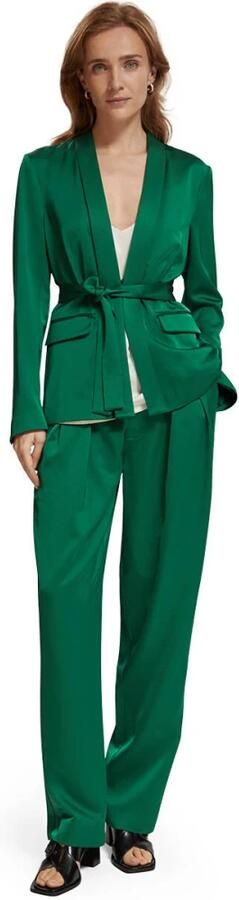 SCOTCH & SODA Dames Broeken Faye High Rise Relaxed Tapered Leg Groen - Foto 2