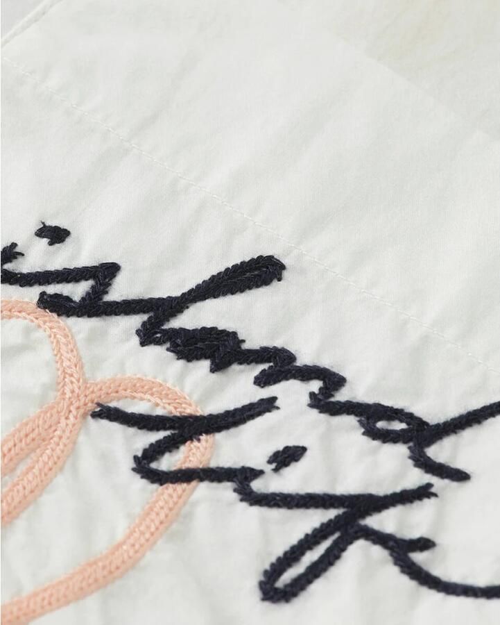 Scotch & Soda Geborduurde Poplin Blouse Lange Mouw White Dames - Foto 4
