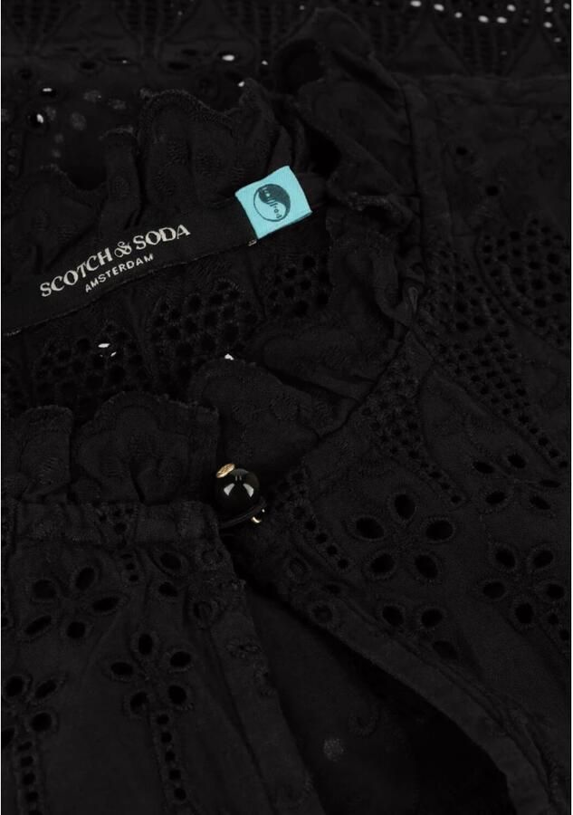 SCOTCH & SODA Dames Tops & T-shirts Broderie Anglaise Top Zwart