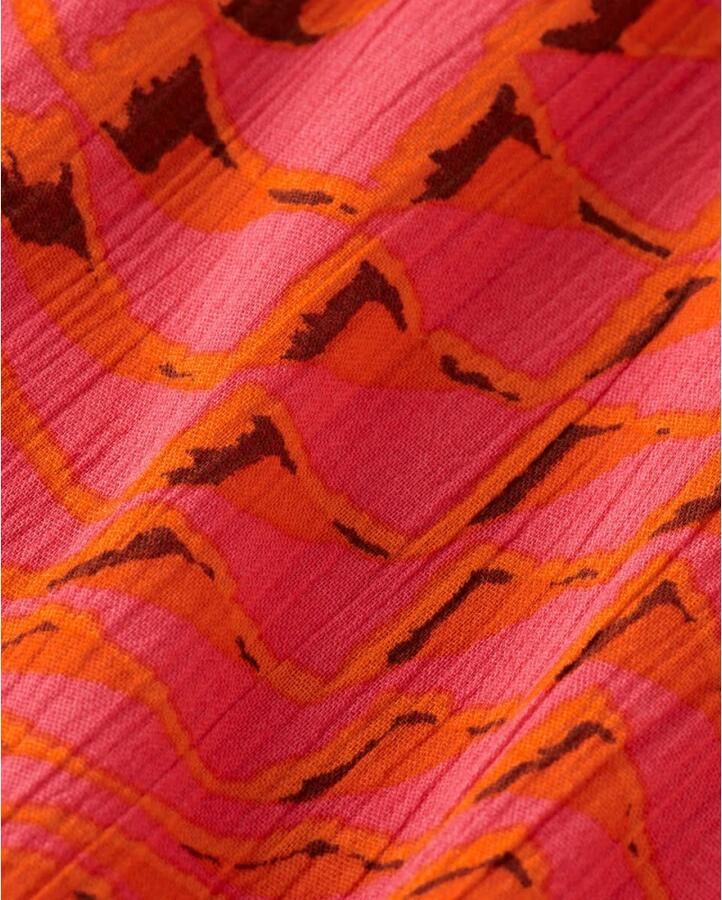 Scotch & Soda Gedrukte Crinkle Mini Jurk Red Dames - Foto 4