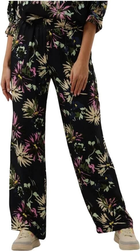 SCOTCH & SODA Dames Broeken Gia Mid Rise Wide Leg Printed Silky Trousers Zwart - Foto 4