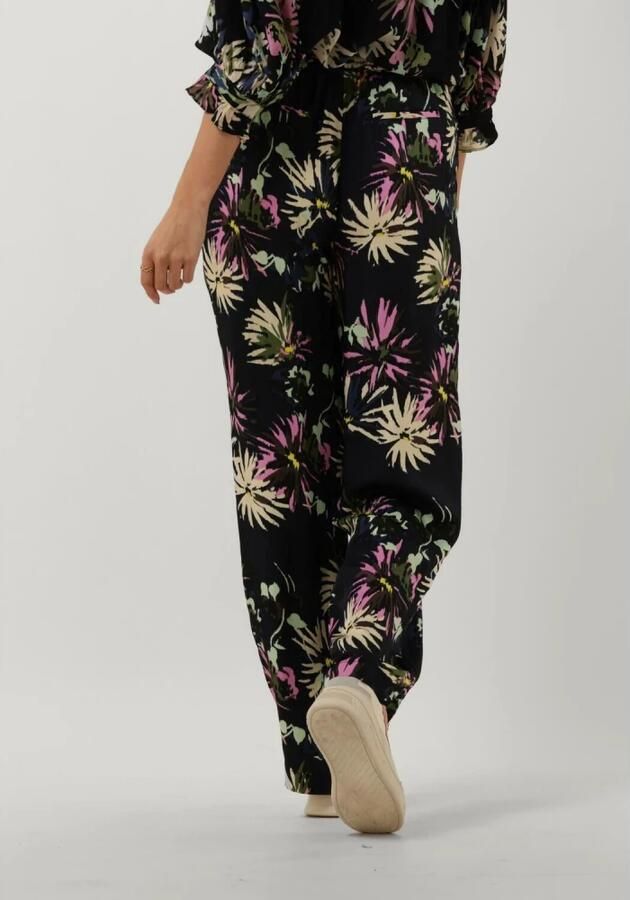 SCOTCH & SODA Dames Broeken Gia Mid Rise Wide Leg Printed Silky Trousers Zwart - Foto 3