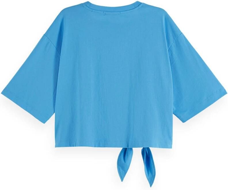 Scotch & Soda Geknoopt T-shirt Blue Dames - Foto 3