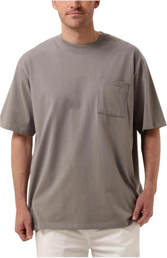 SCOTCH & SODA Heren Polo's & T-shirts 3 Crosses Loose Fit Chest Pocket T-shirt Grijs - Foto 3