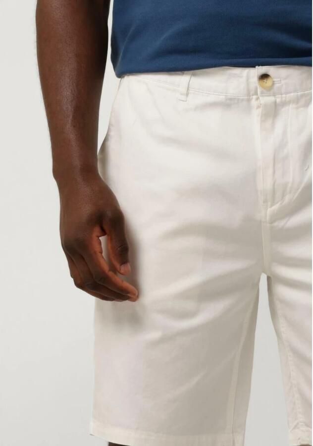SCOTCH & SODA Heren Broeken Stuart Garment-dyed Cotton-blend Twill Short Gebroken Wit - Foto 4