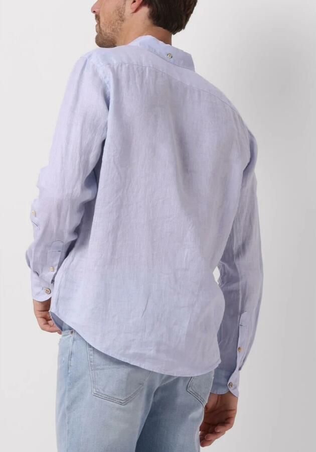 SCOTCH & SODA Heren Overhemden Linen Shirt With Roll-up Lichtblauw - Foto 2