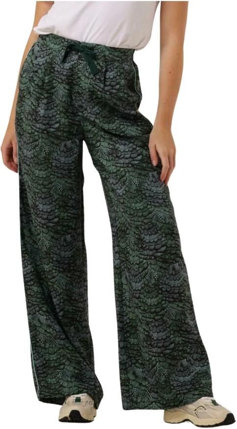 SCOTCH & SODA Dames Broeken Eleni High-rise Wide Leg Pyjama Pant Groen - Foto 3