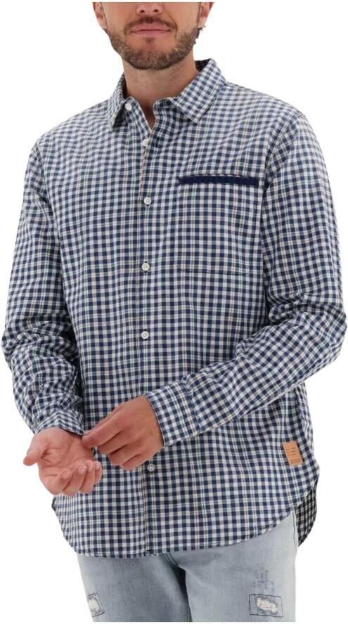 SCOTCH & SODA Heren Overhemden Indigo Yarn-dyed Checked Shirt Blauw - Foto 5