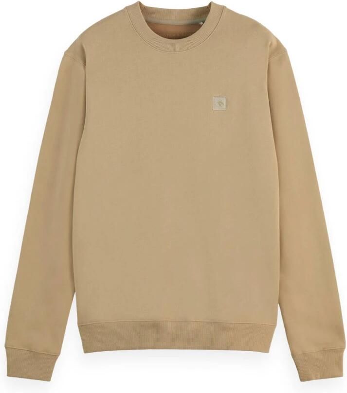 SCOTCH & SODA Heren Truien & Vesten Badge Logo Crew Sweatshirt Zand - Foto 5