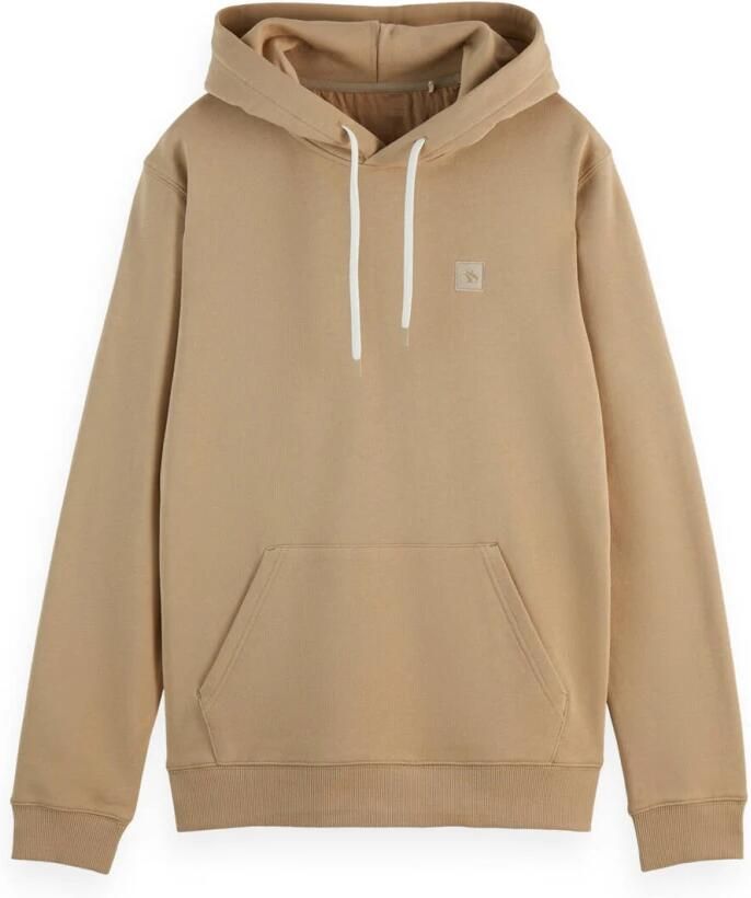 Scotch & Soda Kern Badge Logo Hoodie Sweatshirt Beige Heren - Foto 7
