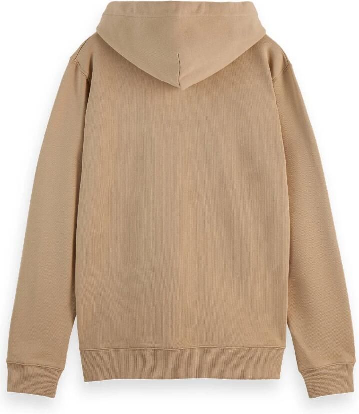 Scotch & Soda Kern Badge Logo Hoodie Sweatshirt Beige Heren - Foto 6