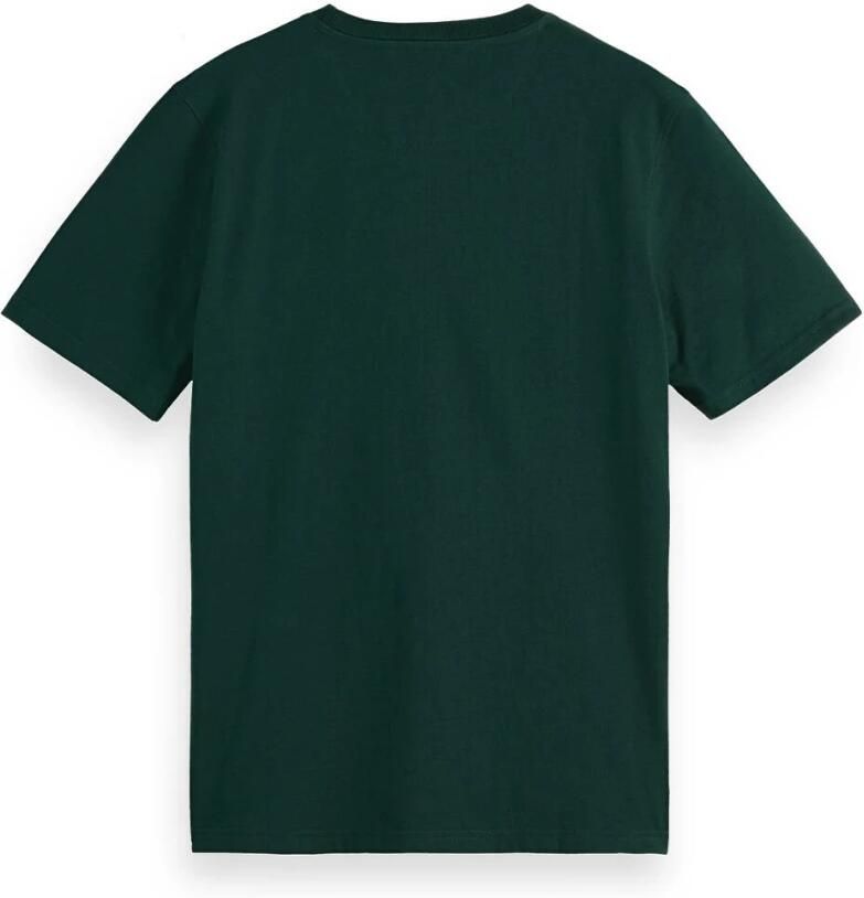 SCOTCH & SODA Heren Polo's & T-shirts Logo Regular Fit T-shirt Groen - Foto 2