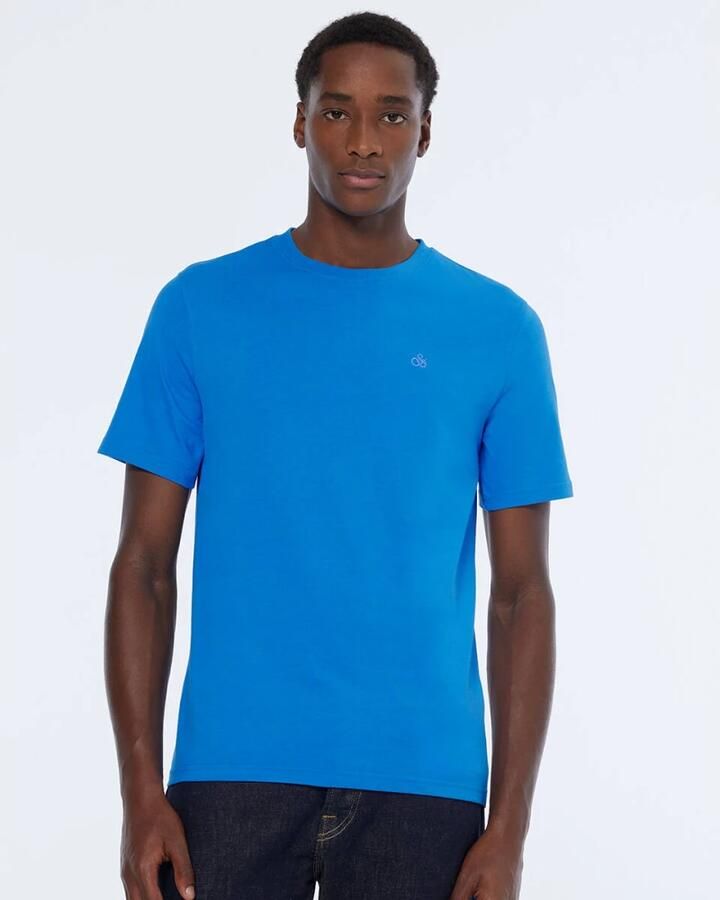 Scotch & Soda Kern Logo T-shirt Korte Mouw Blue Heren