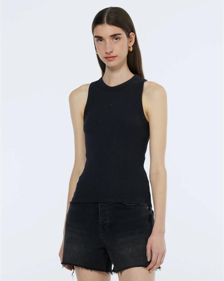 Scotch & Soda Kern Rib Racer Tank Pullover Black Dames - Foto 2