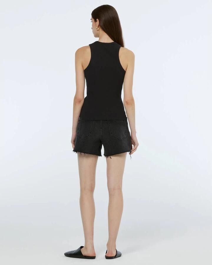 Scotch & Soda Kern Rib Racer Tank Pullover Black Dames